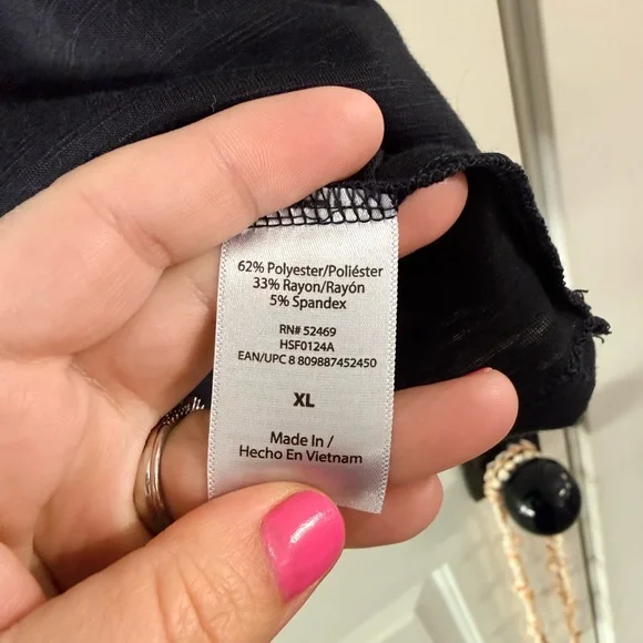 Sofia Jeans by Sofia Vergara Charcoal Gray Relaxed Tee XL Short Sleeve NWT - Picture 5 of 6